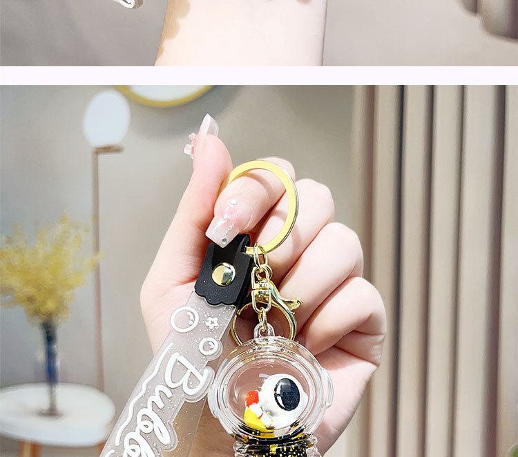 亚克力入油流沙爆闪宇航员太空人钥匙扣精致液体流沙挂件货源详情12