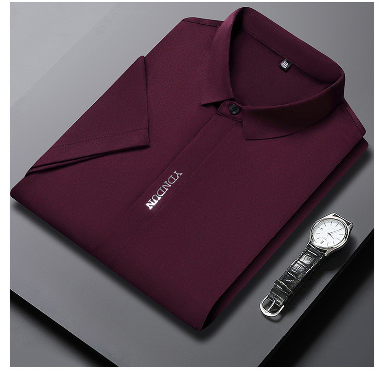 Out-of-size special offer: Summer mulberry silk short-sleeved shirt for men, high-end, seamless, one-inch shirt with good drape, no need for ironing, elastic and delicate pic 32