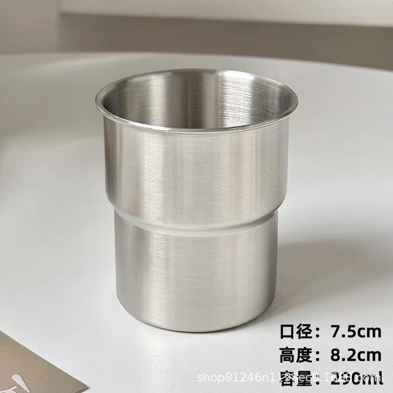 新款304不锈钢咖啡杯网红户外露营便携水杯带盖吸管杯餐厅啤酒杯详情5