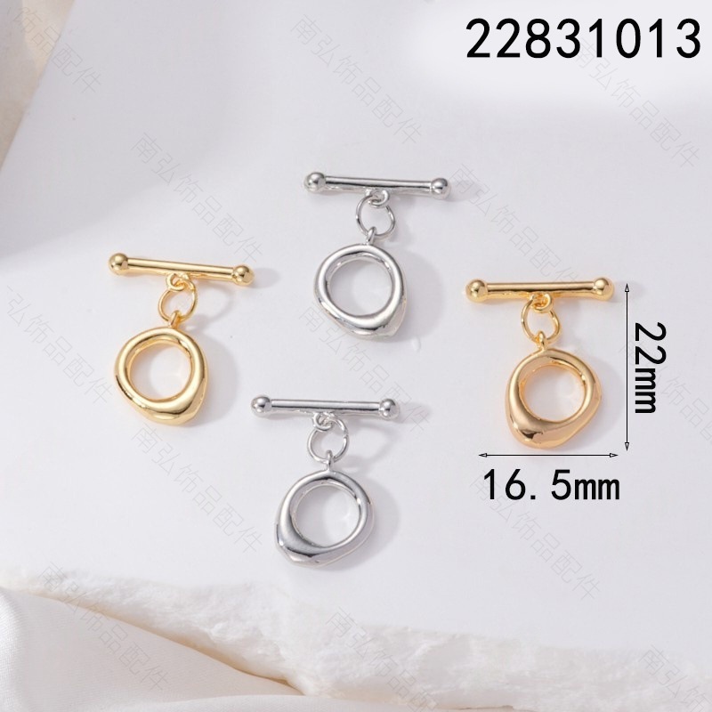 Pearl necklace clasp, 18k gold inlaid with zirconium irregular OT clasp, diy bracelet necklace ending chain clasp accessory pic 10