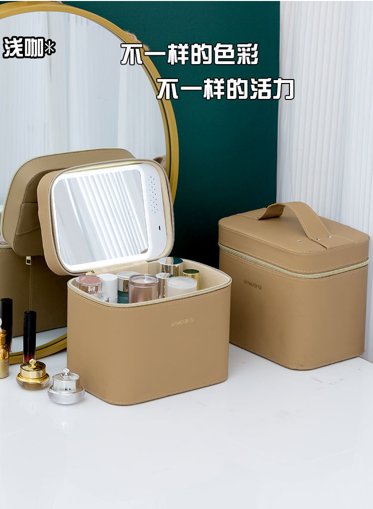 化妆包批发韩版新款大容量旅行便携手提PU专业化妆品收纳包化妆箱详情8