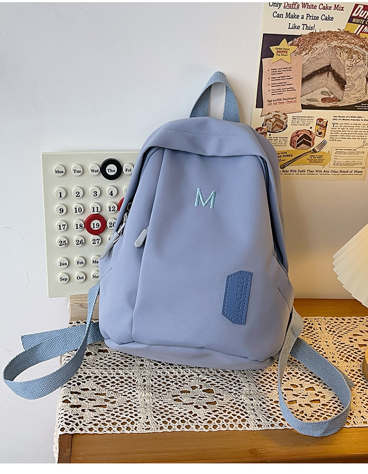 初中学生书包女生大容量简约小众双肩包高级感耐脏休闲原创背包潮详情35