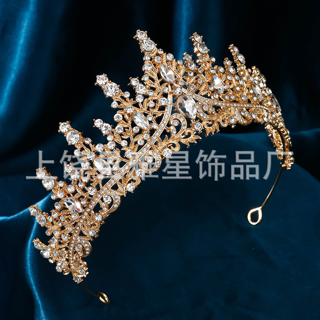 欧美金属水晶超闪婚纱写真女王发饰巴洛克婚礼头饰奢华新娘皇冠详情14