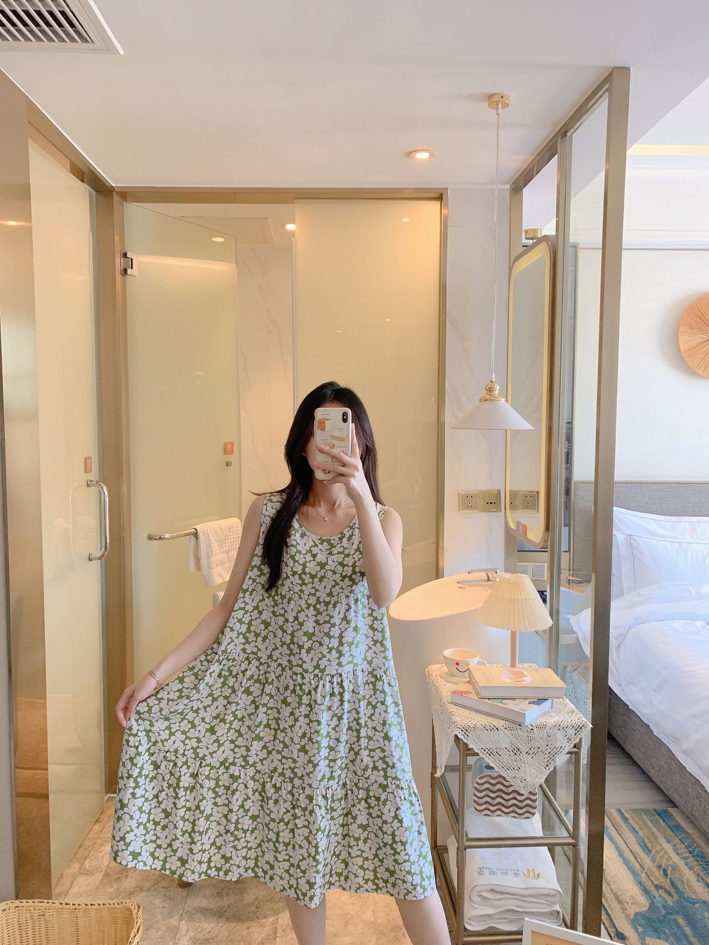 棉绸睡裙女时尚无袖大码印花薄款直播推荐套装可外穿睡衣家居服详情25