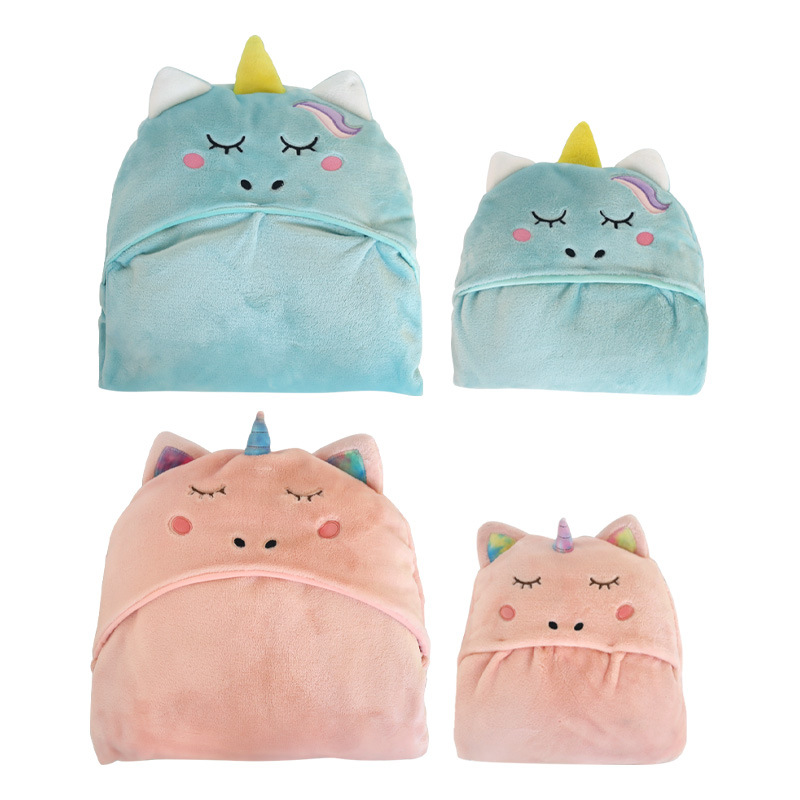 Cartoon animal sombrero manta 2 en 1 recreación casa lindo peluche otoño invierno mantas calientes orden de pedido pic 14