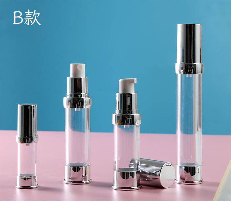 现货电镀as按压分装真空瓶塑料塑料喷雾瓶化妆品分装瓶精华乳液瓶详情16