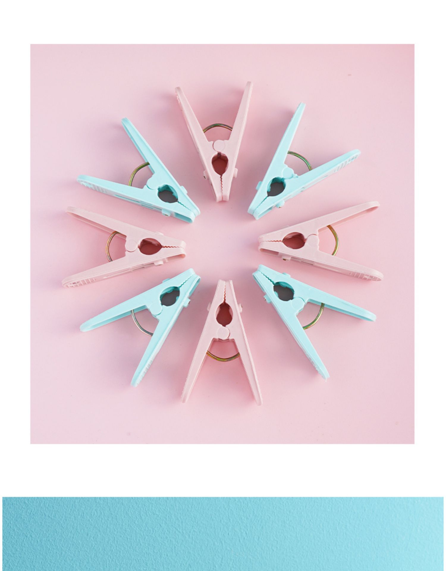 30个装防风夹晾衣夹内衣袜子塑料小夹子带收纳篮被子衣服晾晒夹详情18