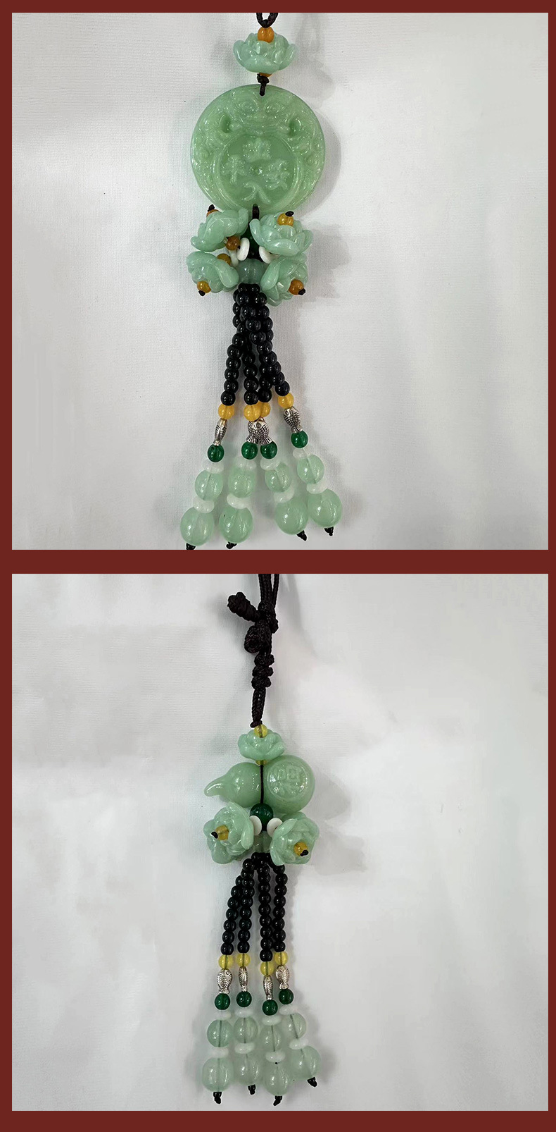 经典福禄葫芦汽车挂件车内莲花吊坠挂饰创意车载出入平安车饰饰品详情8