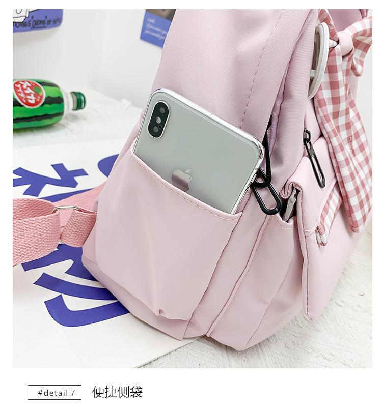 蝴蝶结书包女小学生大容量三到六年级初中轻便减负可爱简约双肩包详情30