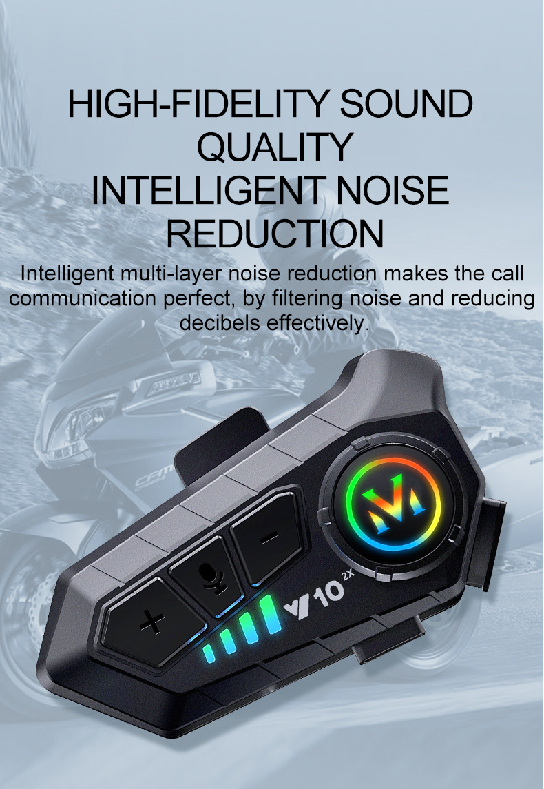 Y10-2X Cross-border bestseller Walkie-talkie Helmet Bluetooth Headphones 500-meter 2-person walkie-talkie smart voice helmet headphones pic 11