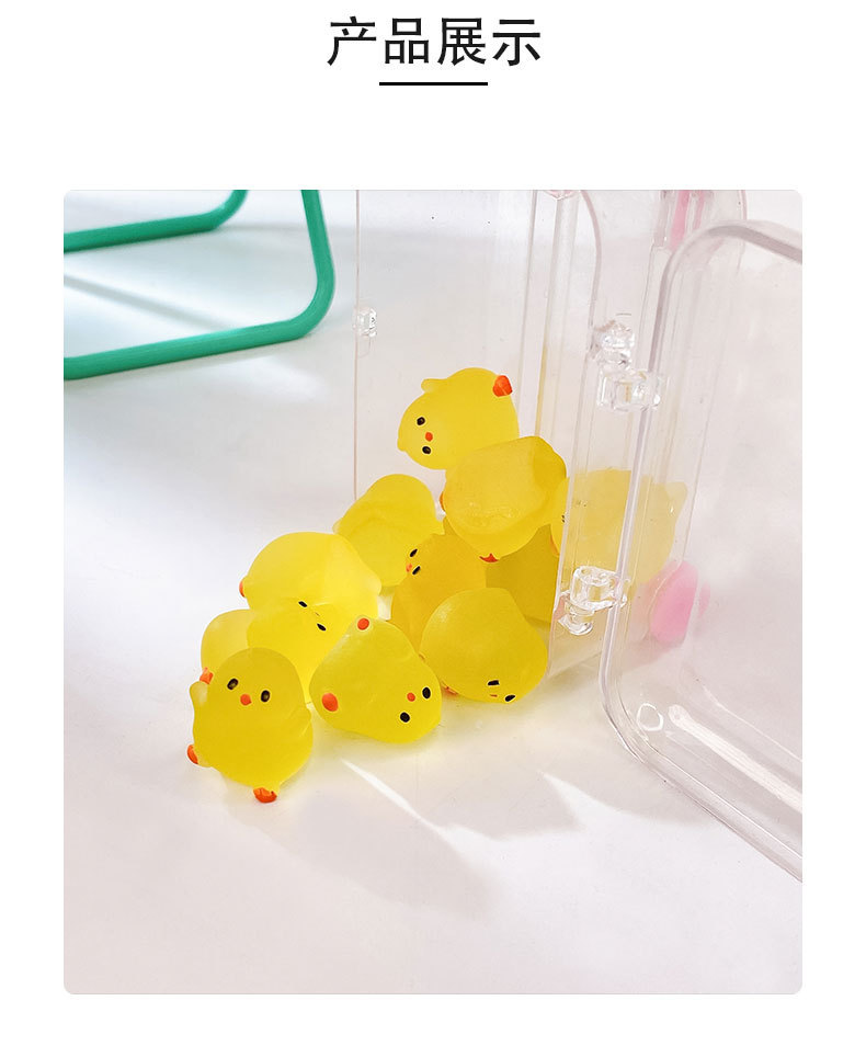 Cartoon mini luminous yellow chickens, cute little animals, luminous resin ornaments, model toys, micro-miniature landscapes pic 4