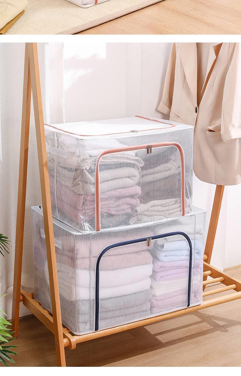 透明收纳箱衣物折叠收纳盒家居衣柜收纳神器被子换季防潮储物箱详情15