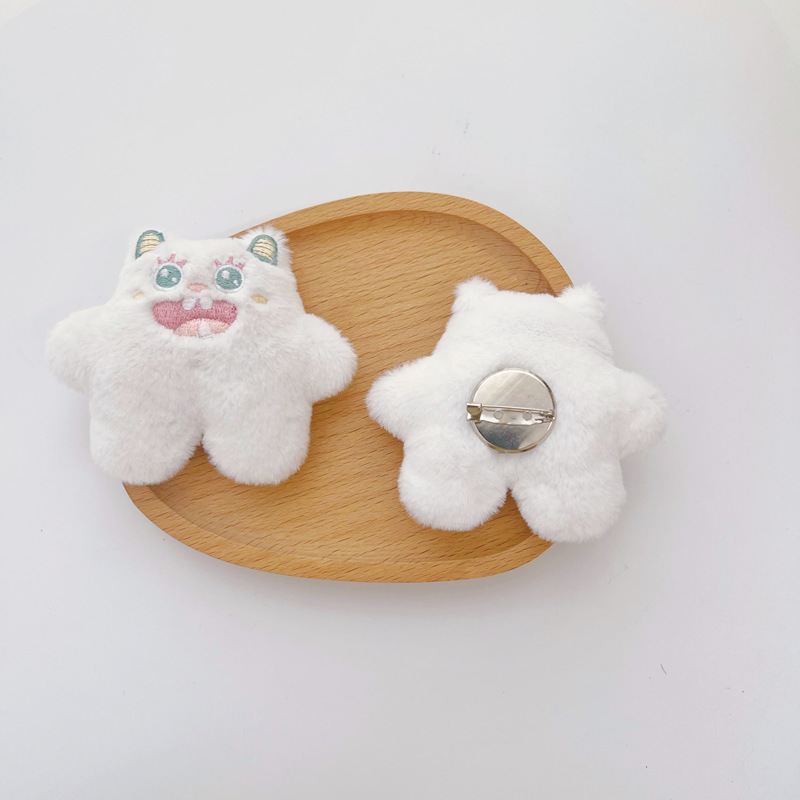 ins可爱卡通毛怪胸针毛绒小怪兽书包钥匙配饰玩偶diy围巾手工辅料详情24