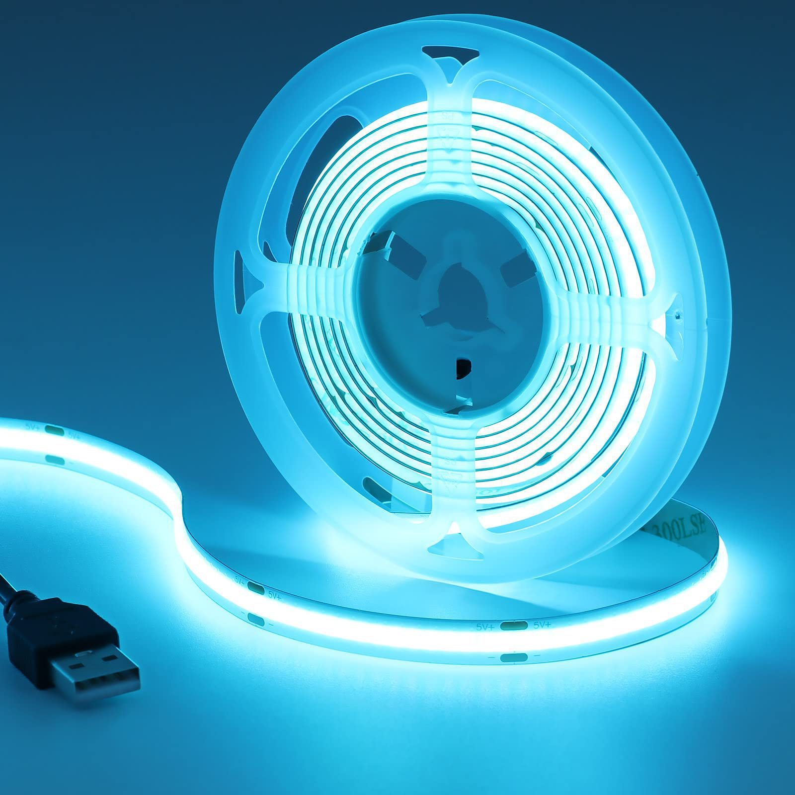 跨境电商USB灯带5V320灯氛围灯串按键开关LED彩色线条灯COB灯带详情10