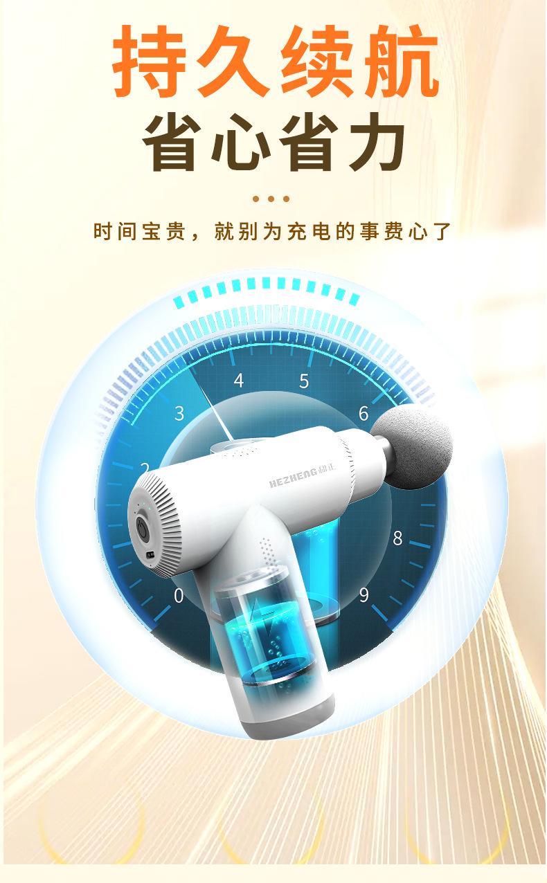 Hezheng Professional Fascia Gun Mini Muscle Electric Massager Rechargeable cervical membrane Gun High-frequency Vibration Massage gun pic 22