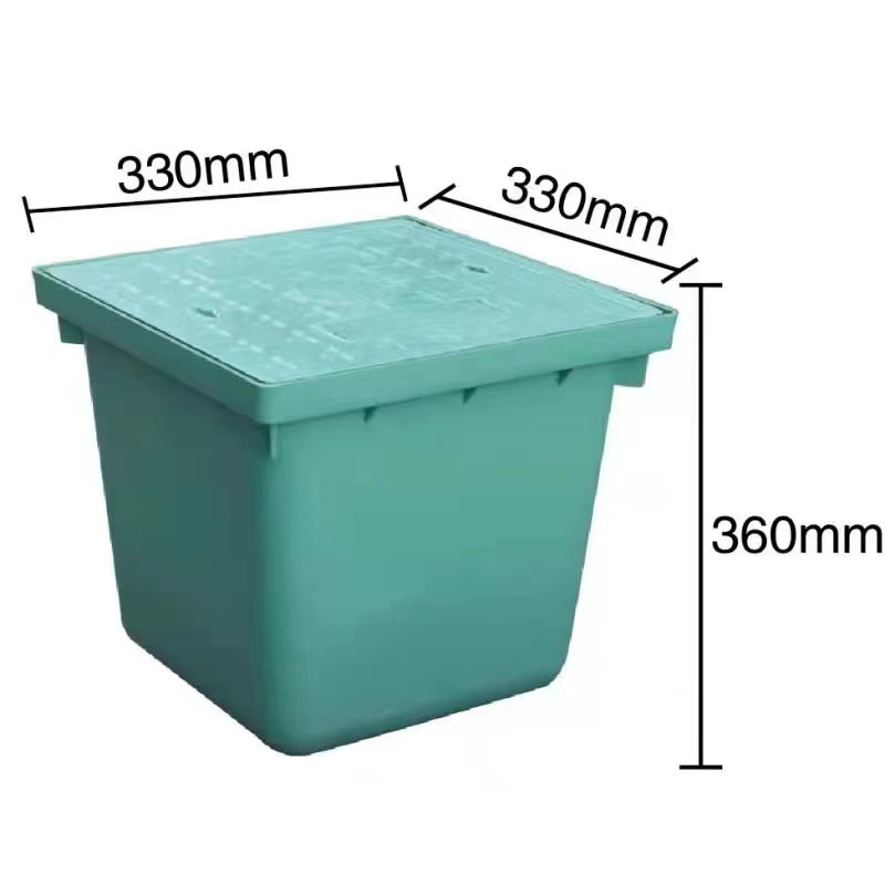 Integrated wiring well, PE plastic weak current well, finished power well cover, street lamp well, square SMC handhole well pic 15