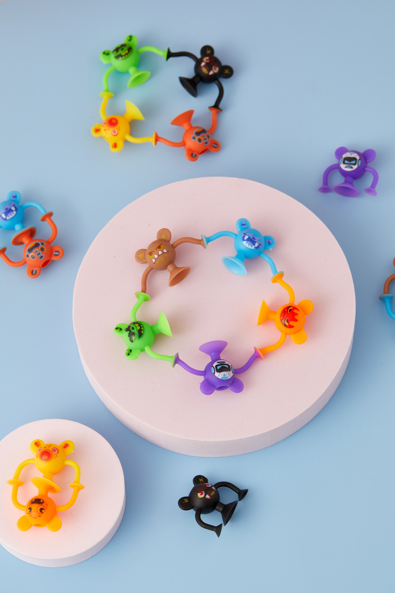 Colorful cartoon monster 3D printed gyroscope toy Kneading Fun capsule Gacha pic 6