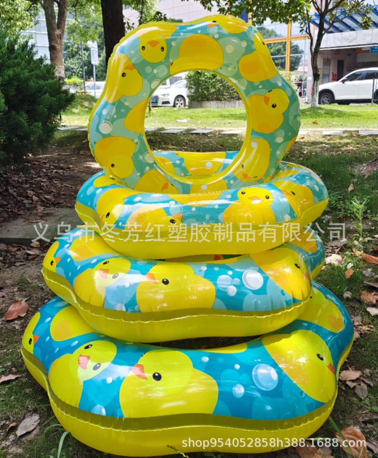儿童小黄鸭充气泳圈批发水上乐园座圈成人PVC浮圈运动户外游泳用品详情2