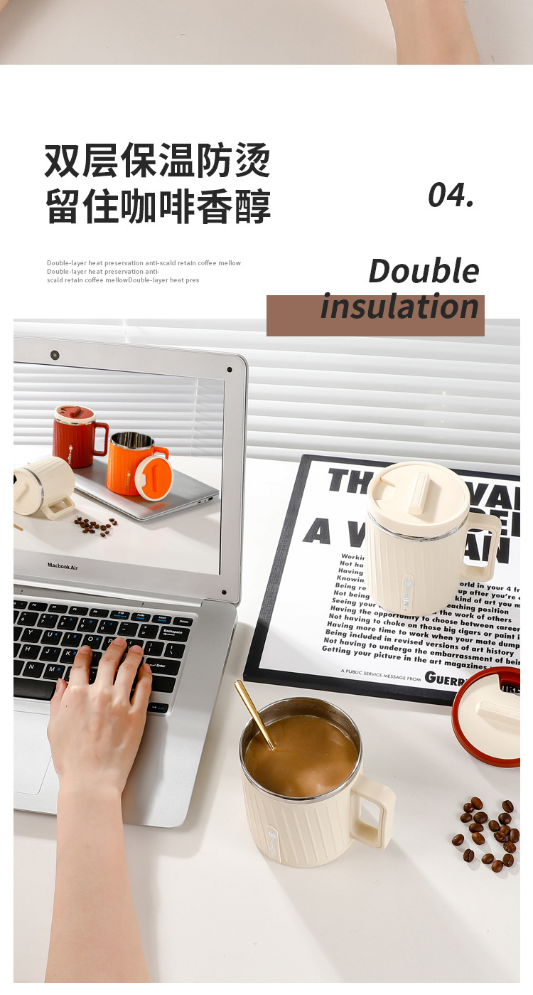 304不锈钢马克杯双层隔热通用水杯办公室礼品伴手礼泡茶杯咖啡杯详情11