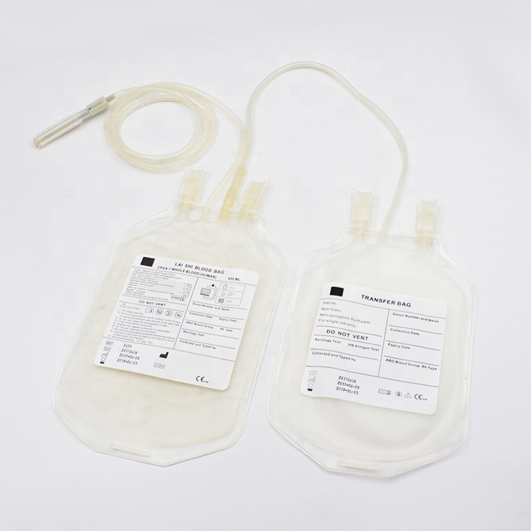 Cross-border exclusive disposable double blood transfusion bags 250/350/450ml medical sterilized blood transfer blood transfusion bags pic 7