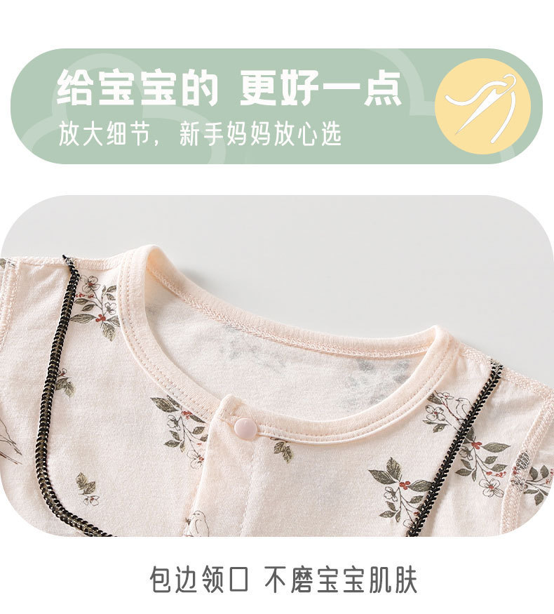 婴儿夏天衣服外穿薄款女宝婴儿连体衣a类夏安阳婴童装空调服睡衣详情7