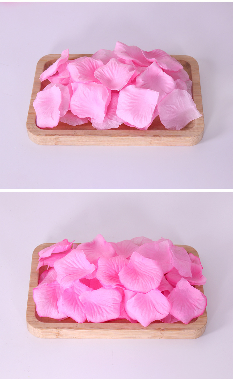 1000片玫瑰花瓣仿真手抛婚庆场景布置求婚表白工艺品礼品仿真花瓣详情10