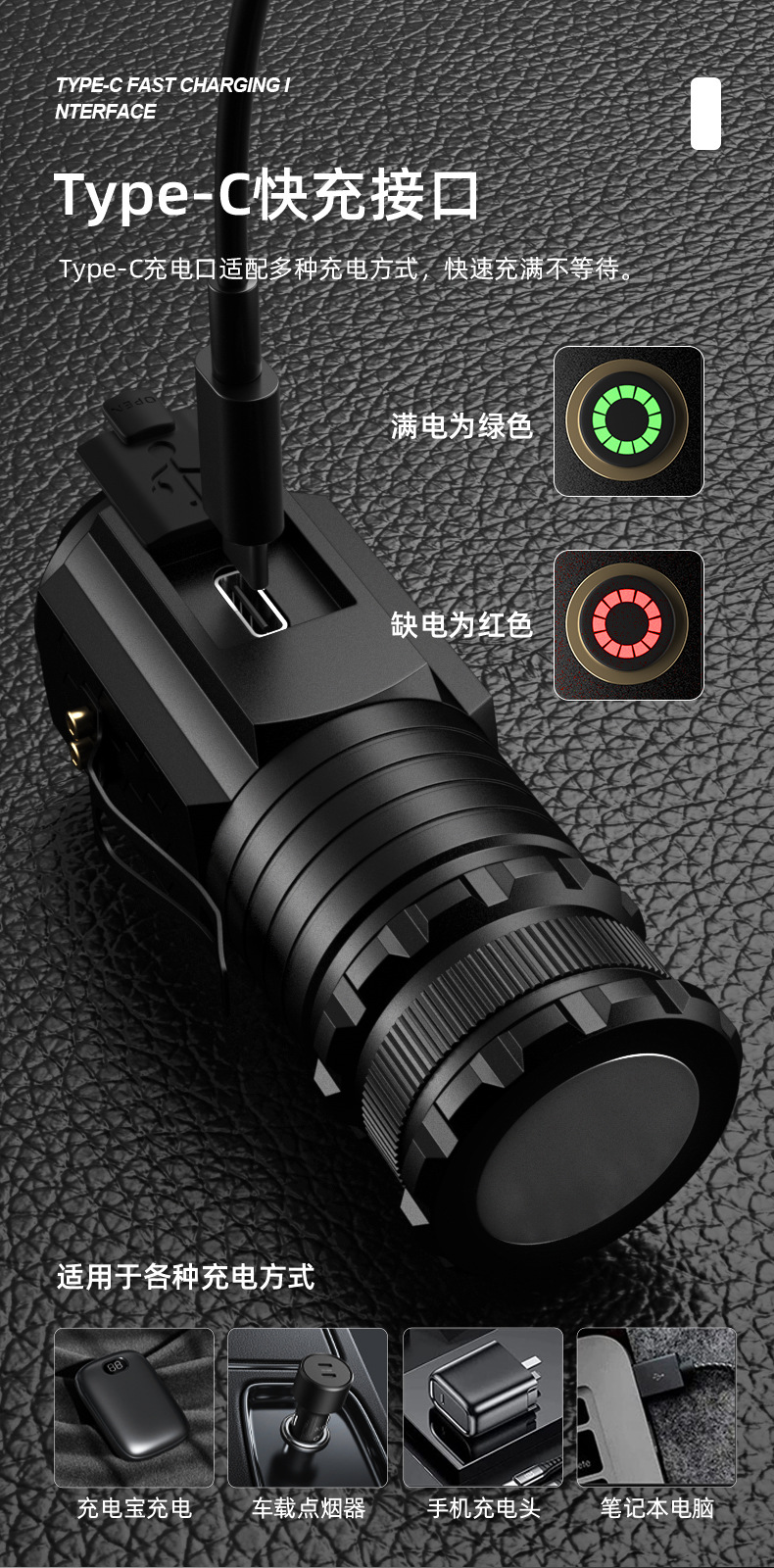 New cross-border high-intensity three-eye long-range flashlight, rechargeable mini portable small hand flashlight, outdoor multi-functional hooded lamp pic 8