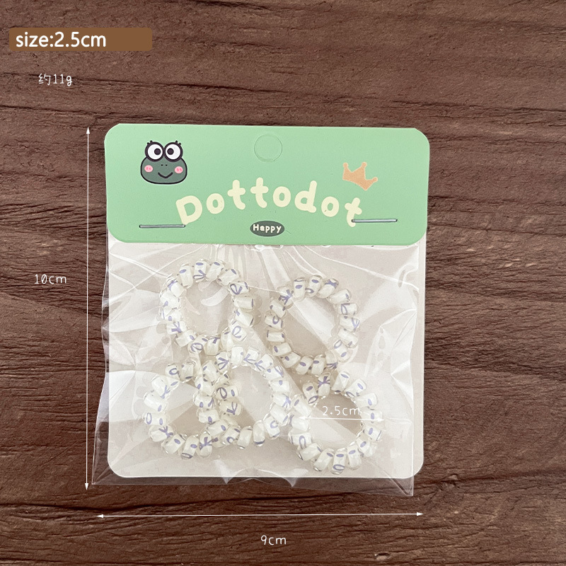 Thumb color mini telephone line hair band, hair accessory, hair tie, high elasticity, no damage to hair, fresh and versatile hair accessory pic 8