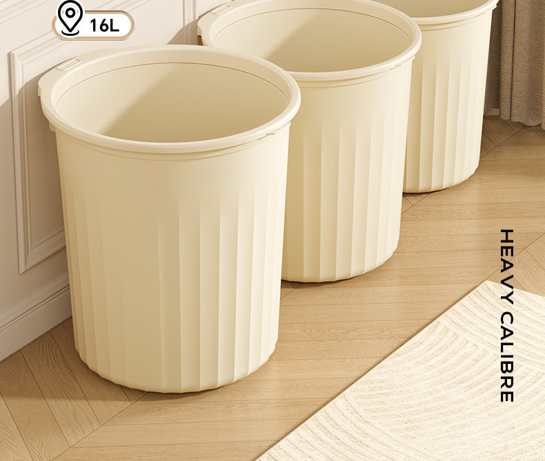 Large-capacity household trash can for living room, kitchen, bathroom, toilet and office, thickened and detachable with pressure ring paper basket pic 13