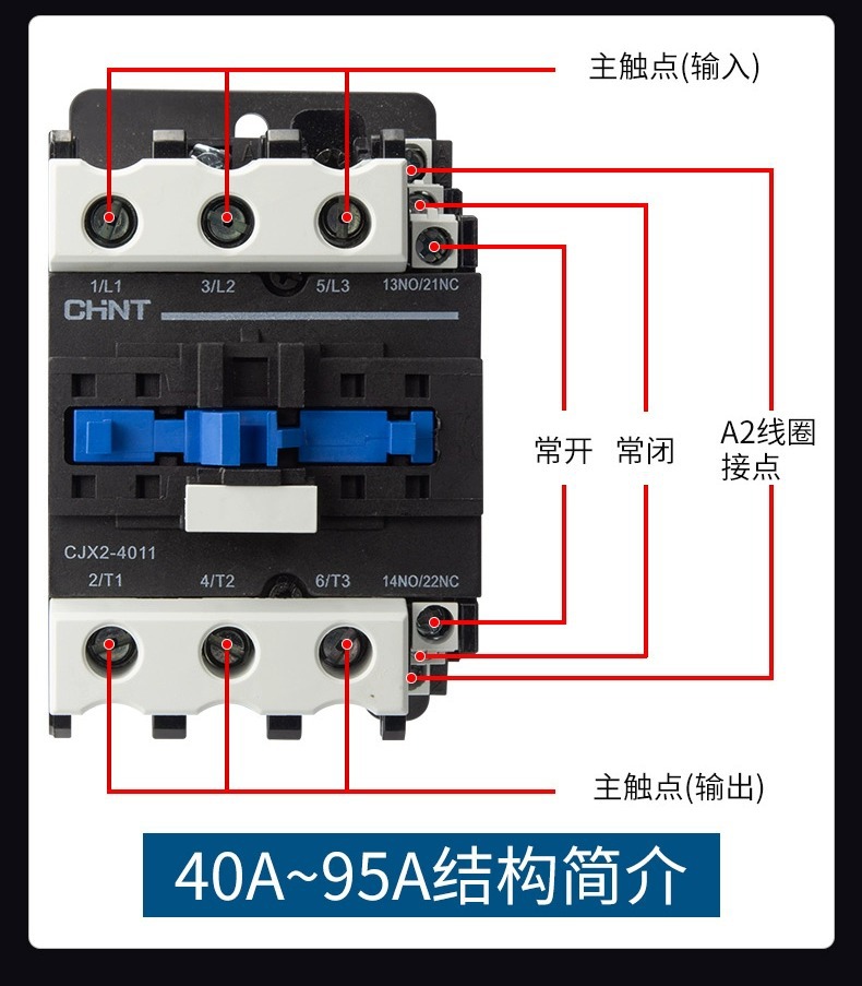 正泰低压220V昆仑交流接触器 CJX2-1210三相380V常开常闭接触器详情33