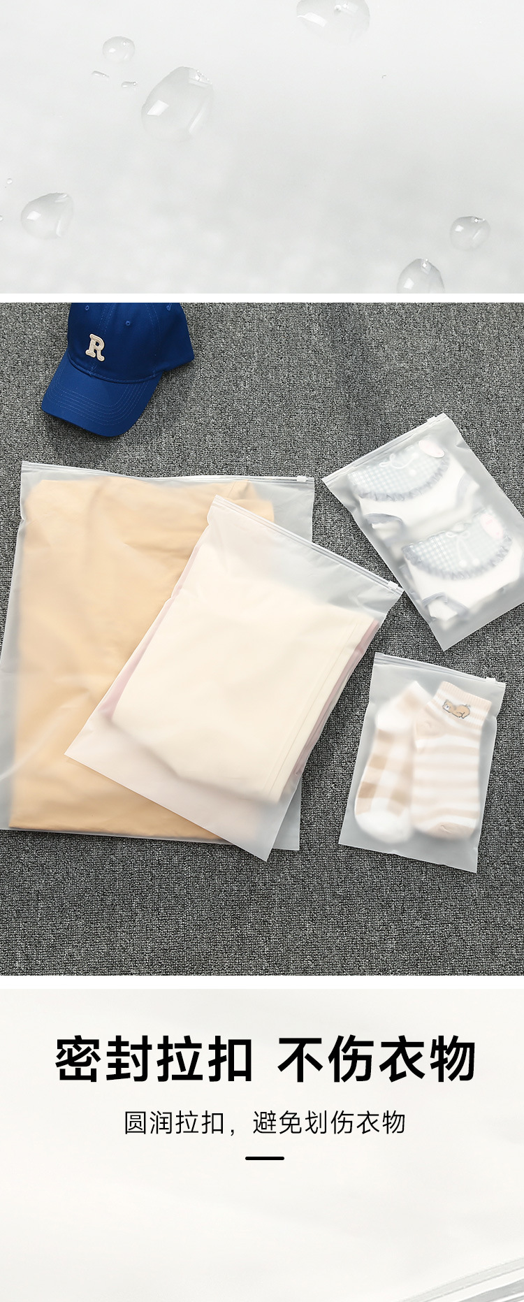 旅行收纳袋衣服衣物内衣鞋子自封袋行李箱整理袋防尘分装袋待产包详情4