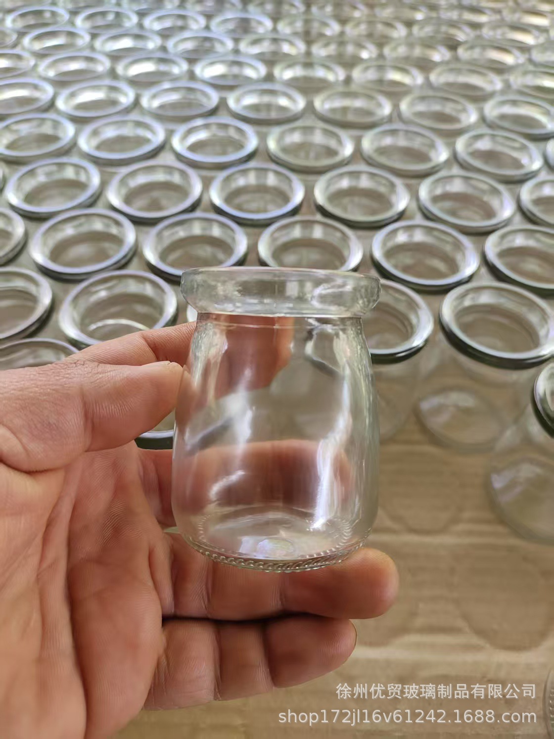 批发100ml玻璃布丁瓶加厚牛奶杯耐高温酸奶瓶木塞玻璃瓶详情4