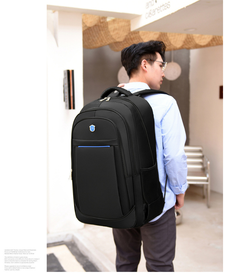 Cross-border LOGO printable backpacks for men, large-capacity waterproof travel, business trips, business computers, travel backpacks for men pic 18