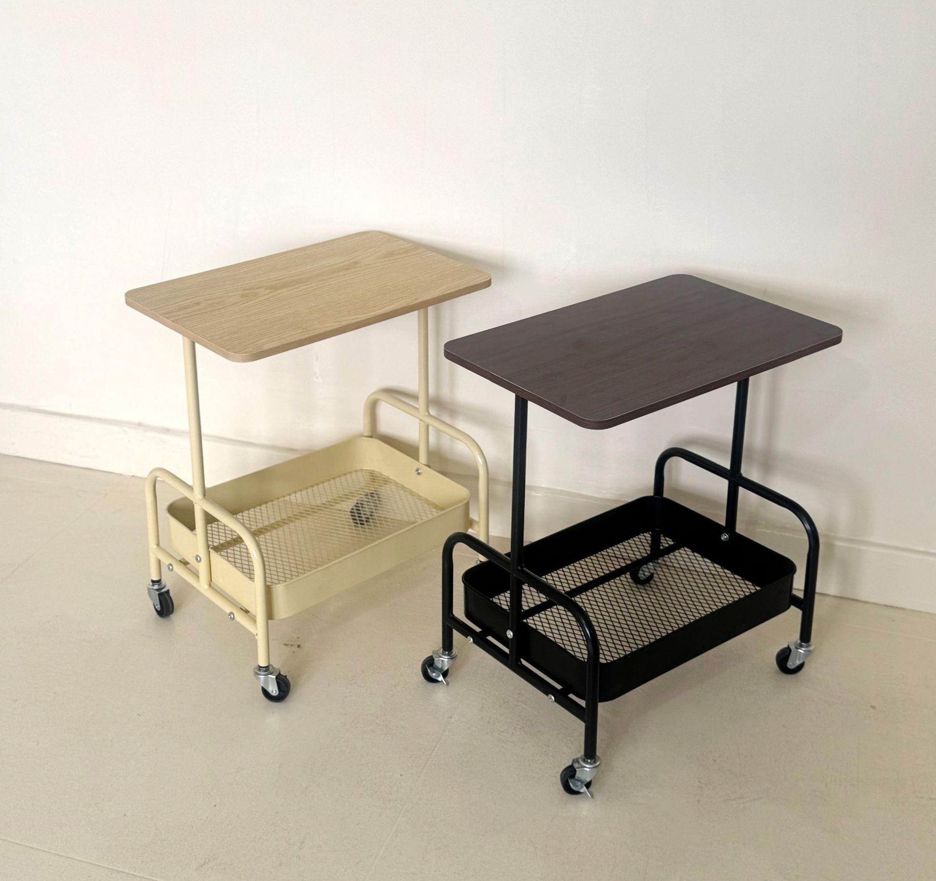 可移动双层置物架家用客厅小推车卧室床头小桌子带轮收纳架厂家详情12