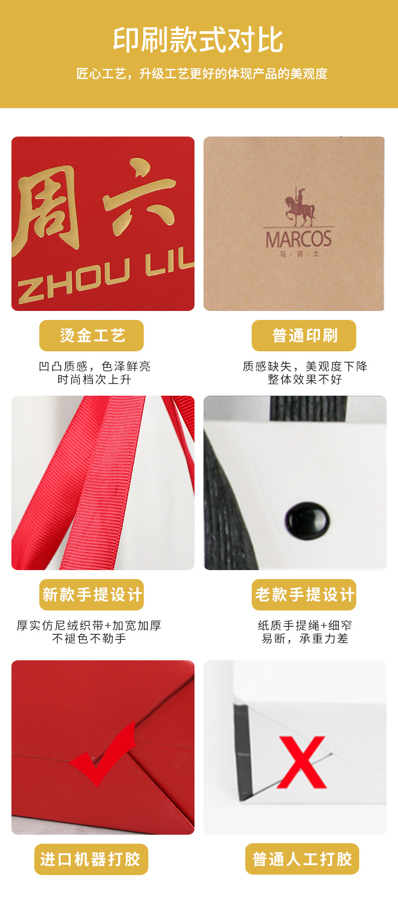 周六福珠宝手提袋宣传手提袋可印logo首饰包装纸袋礼品包装袋批发详情14