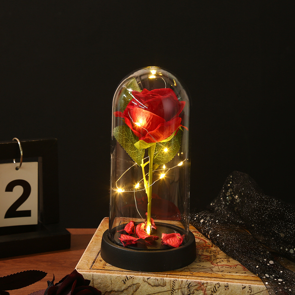 永生花玫瑰花高级香皂LED发光设计 鲜花艺术品 闺蜜生日情人节礼物 现货批发优质选择详情7