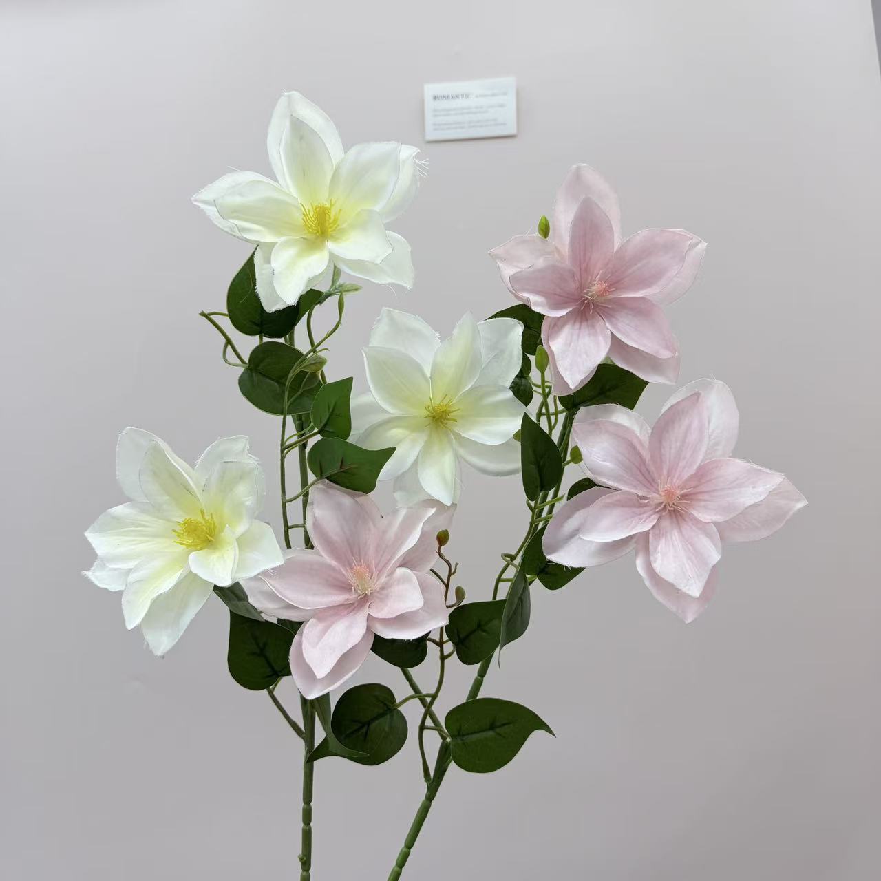 3头仿真铁线莲玉兰仿真花婚庆婚礼软装家居装饰婚礼插花跨境详情7