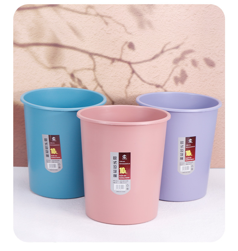 厂家批发家用塑料垃圾桶 可印LOGO厨房客厅废水桶 卫生间垃圾桶详情14