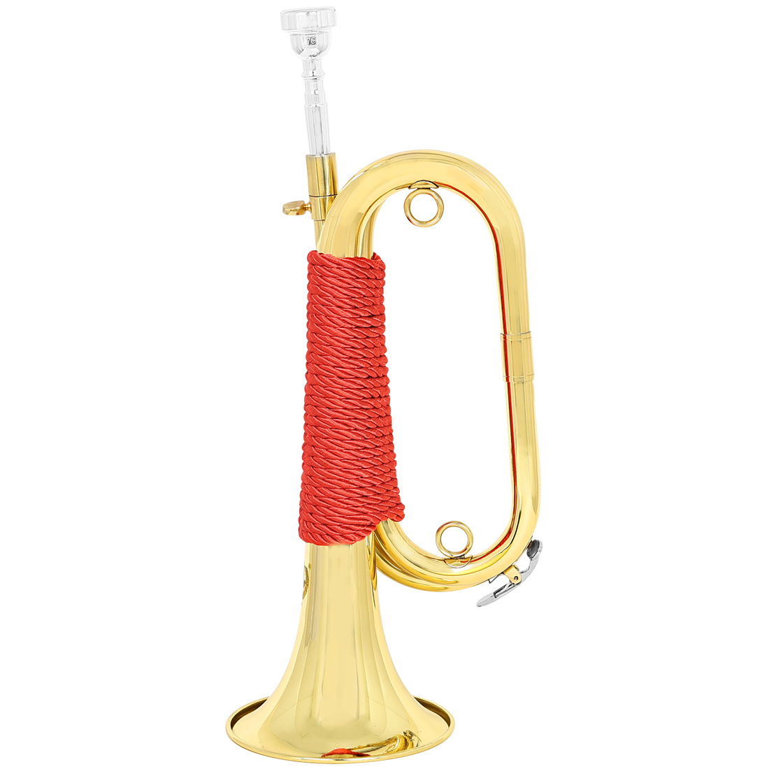 The red woven handle of the foreign trade big step, the Spanish army bugle, the Young Pioneers bugle, the brass charge bugle, and the Youth Bugle horn pic 4