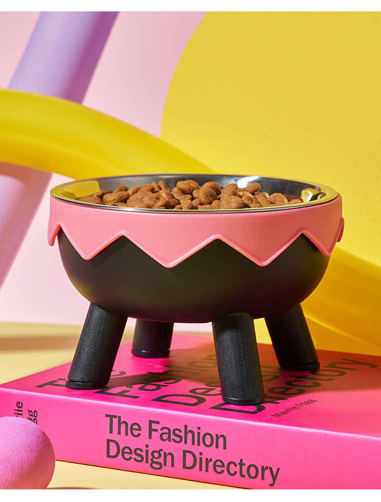 Pet bowl, high-legged cat bowl, dog bowl, cat food bowl, dog bowl, rice bowl, water bowl, cat single bowl, stainless steel bowl for protecting the cervical vertebrae pic 3