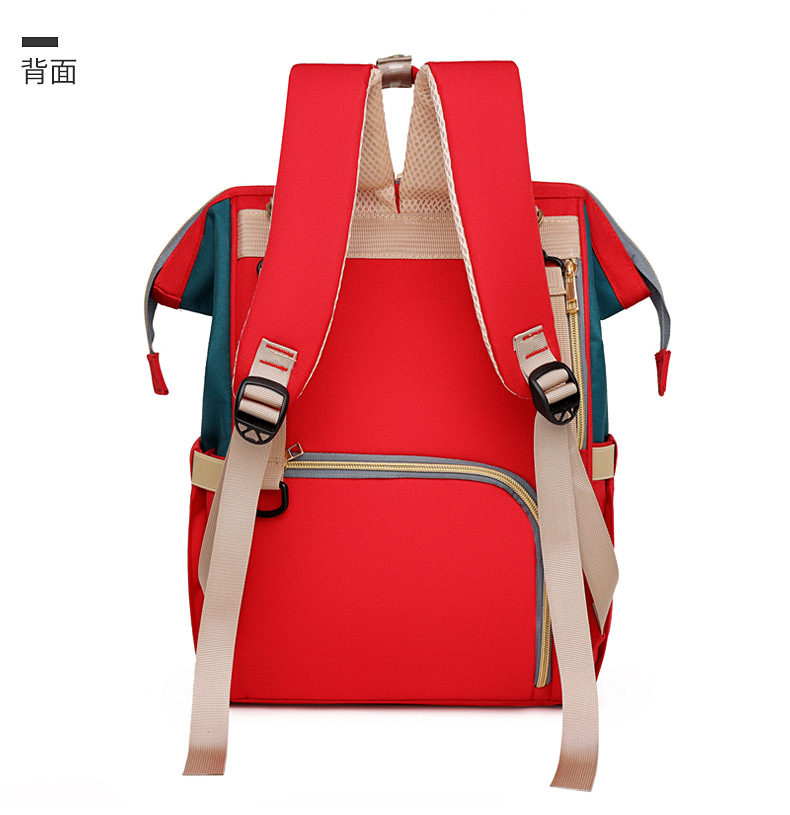 新款妈咪包双肩包大容量撞色原宿风双肩背包休闲旅行单肩手提斜挎详情20