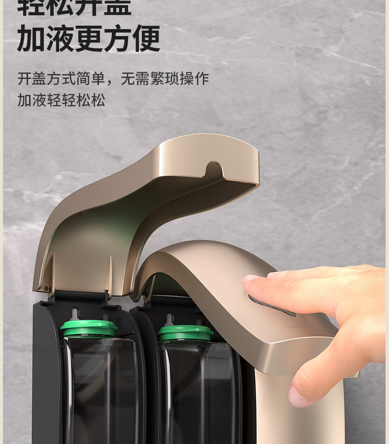 美臣家居白色壁挂手动皂液器三联装酒店洗发沐浴瓶洗衣粉五金配件收纳盒套装详情14
