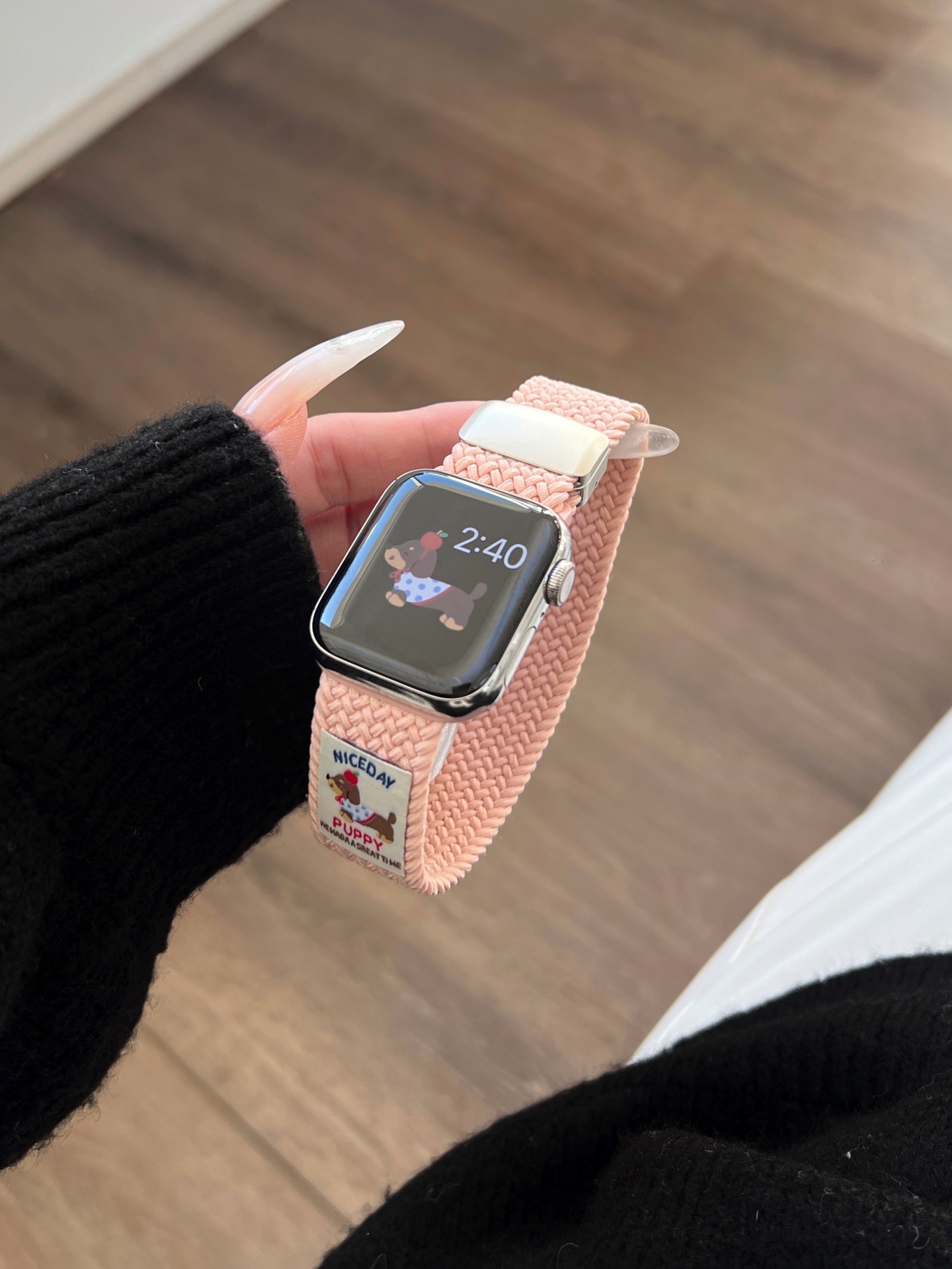 The puppy elastic woven nylon watch strap is suitable for the Apple Watch 10th generation 987654Ultra/SE pic 12