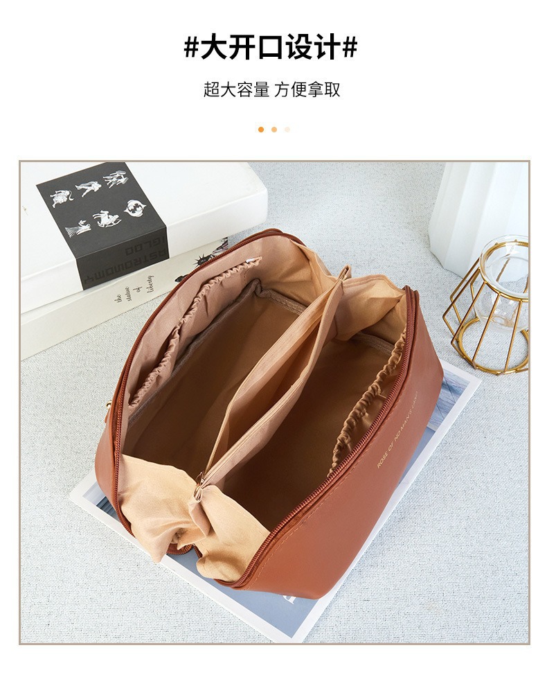 Light luxury style velvet makeup bag, storage bag, fabric toiletries and makeup bag pic 13