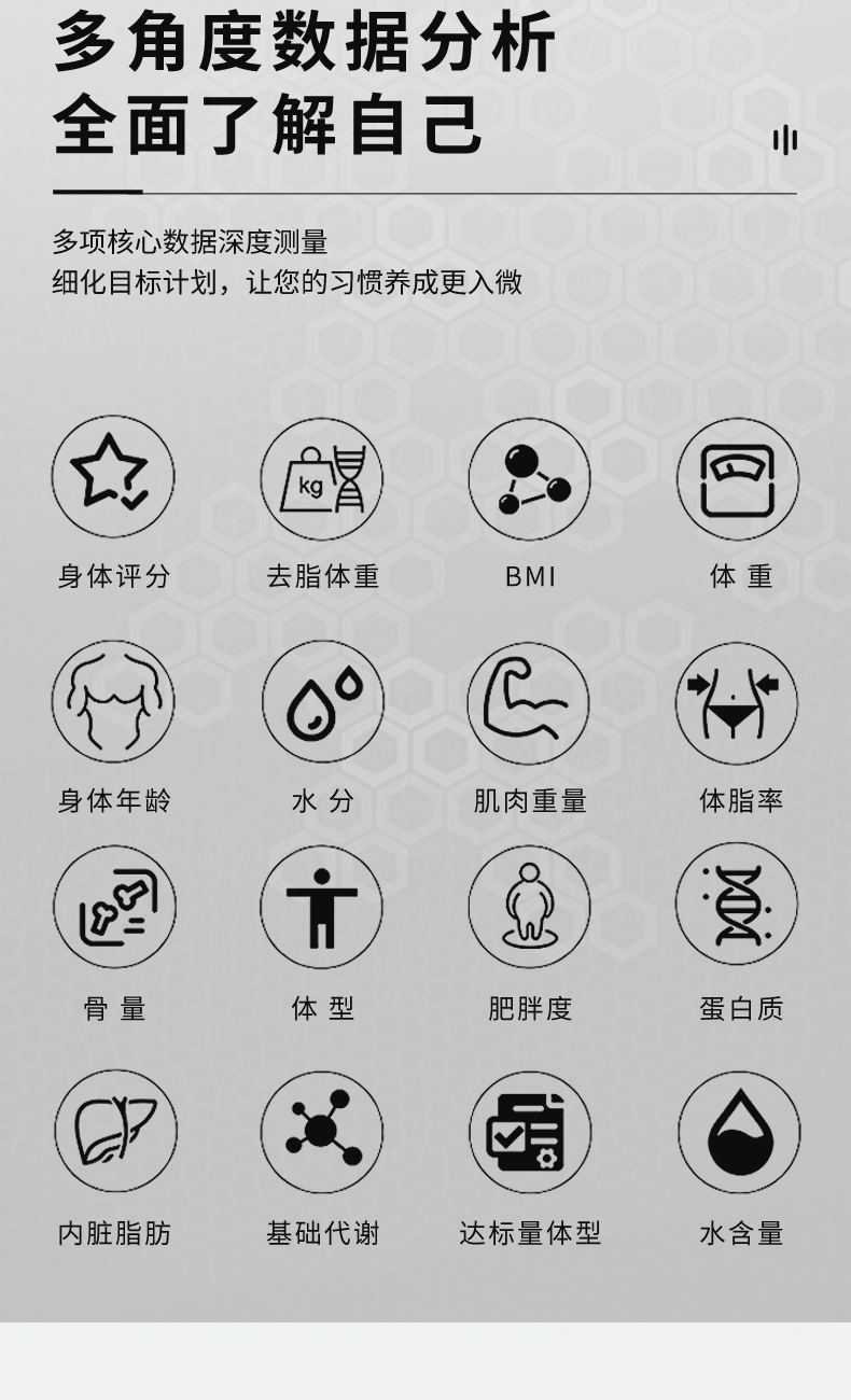 体重秤称体重家用体脂秤电子秤人体充电款高精准智能蓝牙一个起批详情9