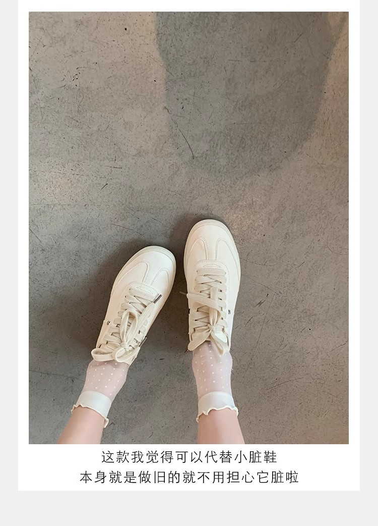 葡萄妈studiolee同款牛皮系带休闲百搭运动板鞋圆头小白鞋女新款详情23