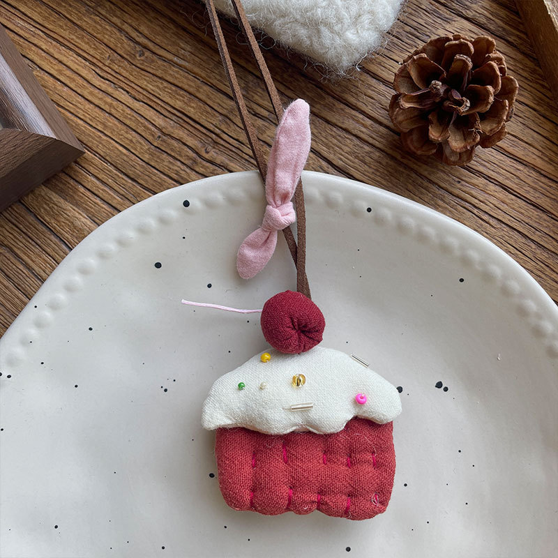 新款韩系手工布艺儿童手作项链秋冬氛围感穿搭配饰挂脖卡通装饰链详情5