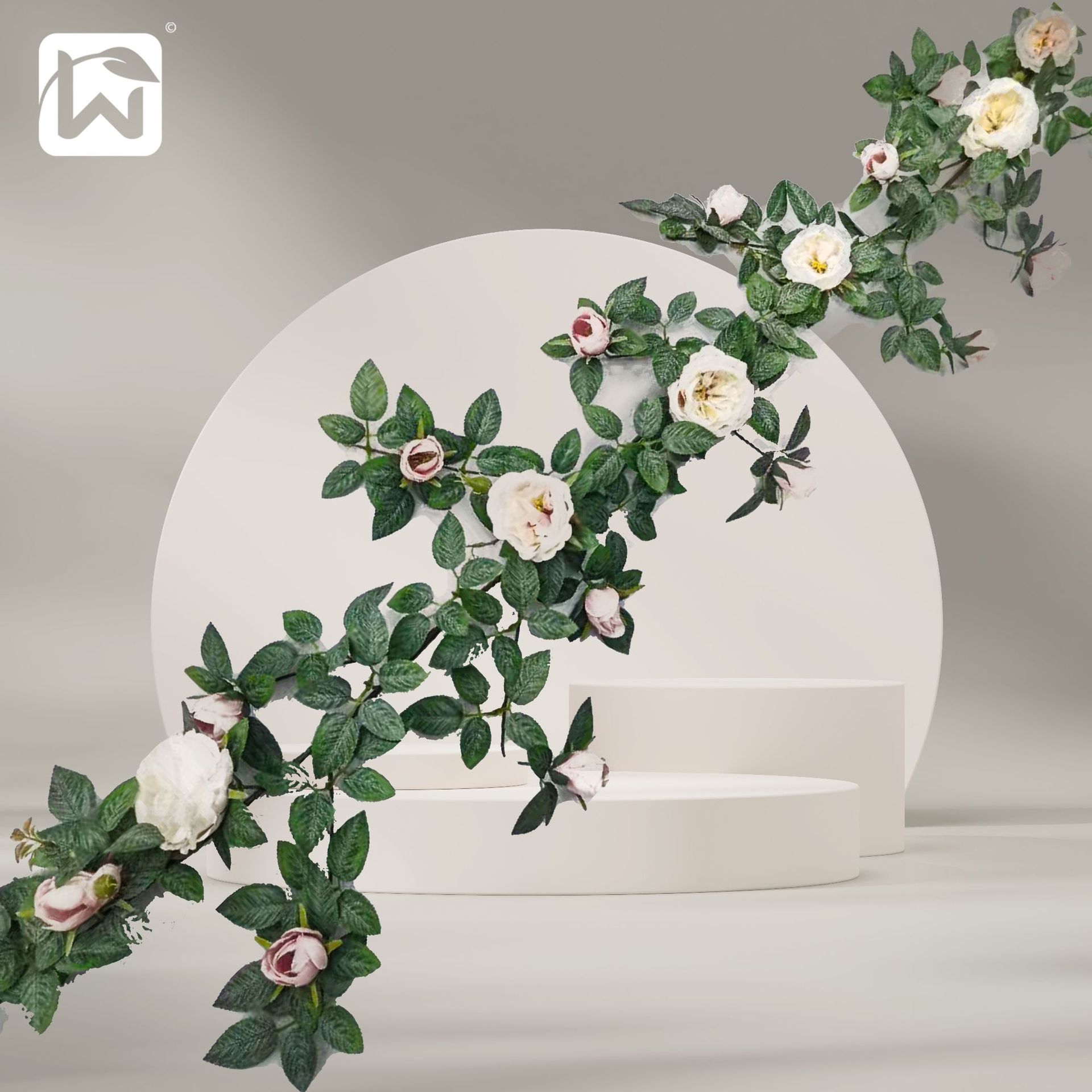 Wholesale of artificial rattan flower branches, plant flowers, vines, artificial flowers, atmosphere decoration items, plant leaves, ceiling decoration, and green plants pic 4