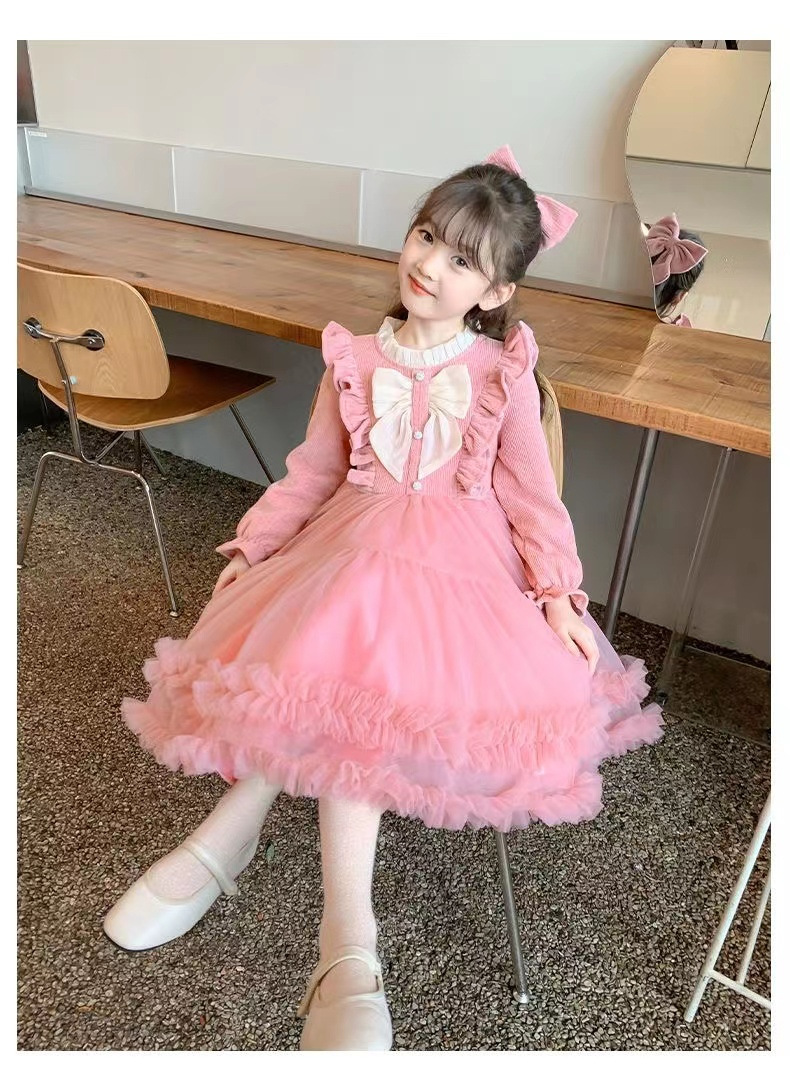女童秋装连衣裙洋气秋冬小女孩2024新款裙子儿童装秋款公主裙秋季详情2