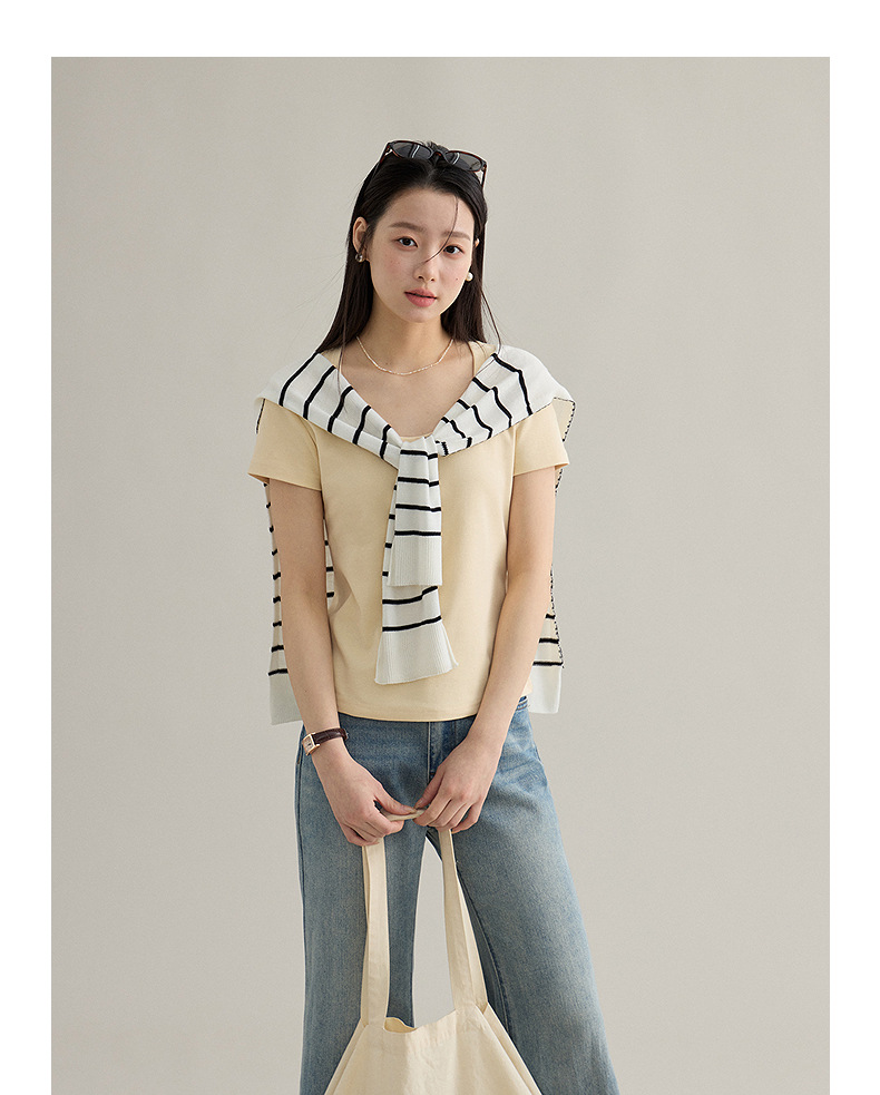 【 Blockbuster B: Super Comfortable Double-collar T-shirt with Upgraded Fabric 】 Spring short-sleeved T-shirt pic 64